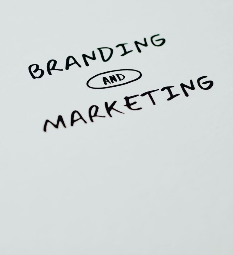 A minimalist image featuring the words 'Branding' and 'Marketing' on a white background, ideal for digital marketing themes.